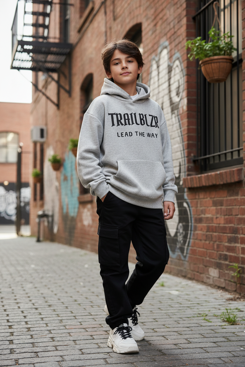 TRAILBLZR Kids Hoodie 11 Year Old Model