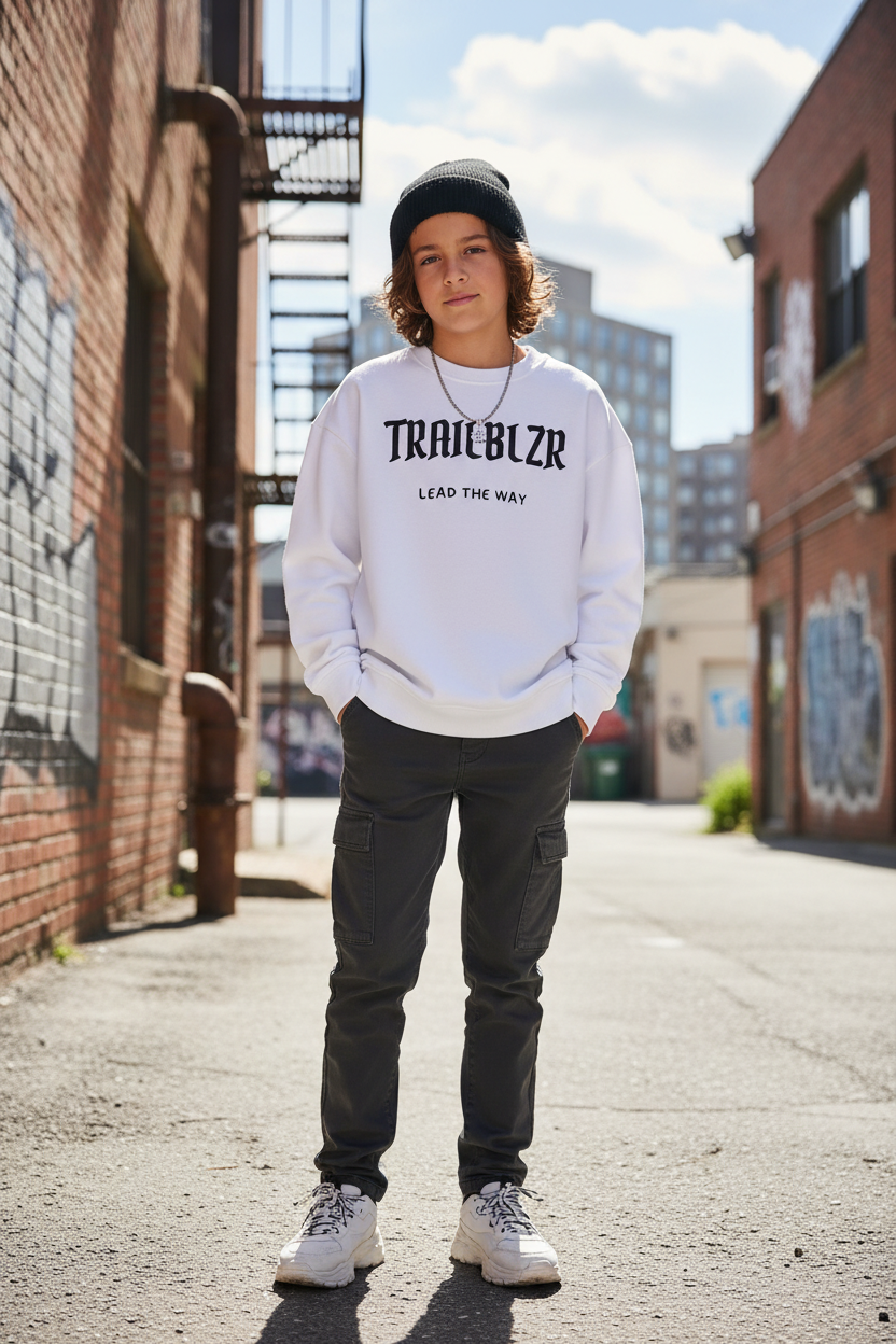 White Crewneck Model